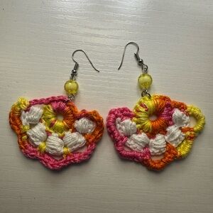 Colorful Crochet Earrings